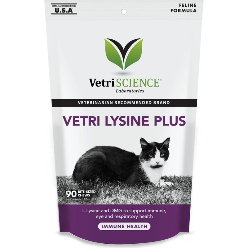 VetriScience Vetri Lysine Plus Immune Health Soft Chews Cat Supplement, 90-count image number null