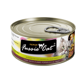Fussie Cat Premium Canned Cat Food, Tuna & Clams