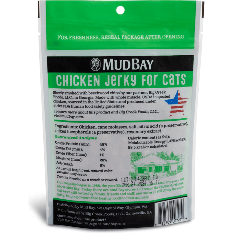 Mud Bay Jerky Cat Treats, Chicken, 3-oz image number null