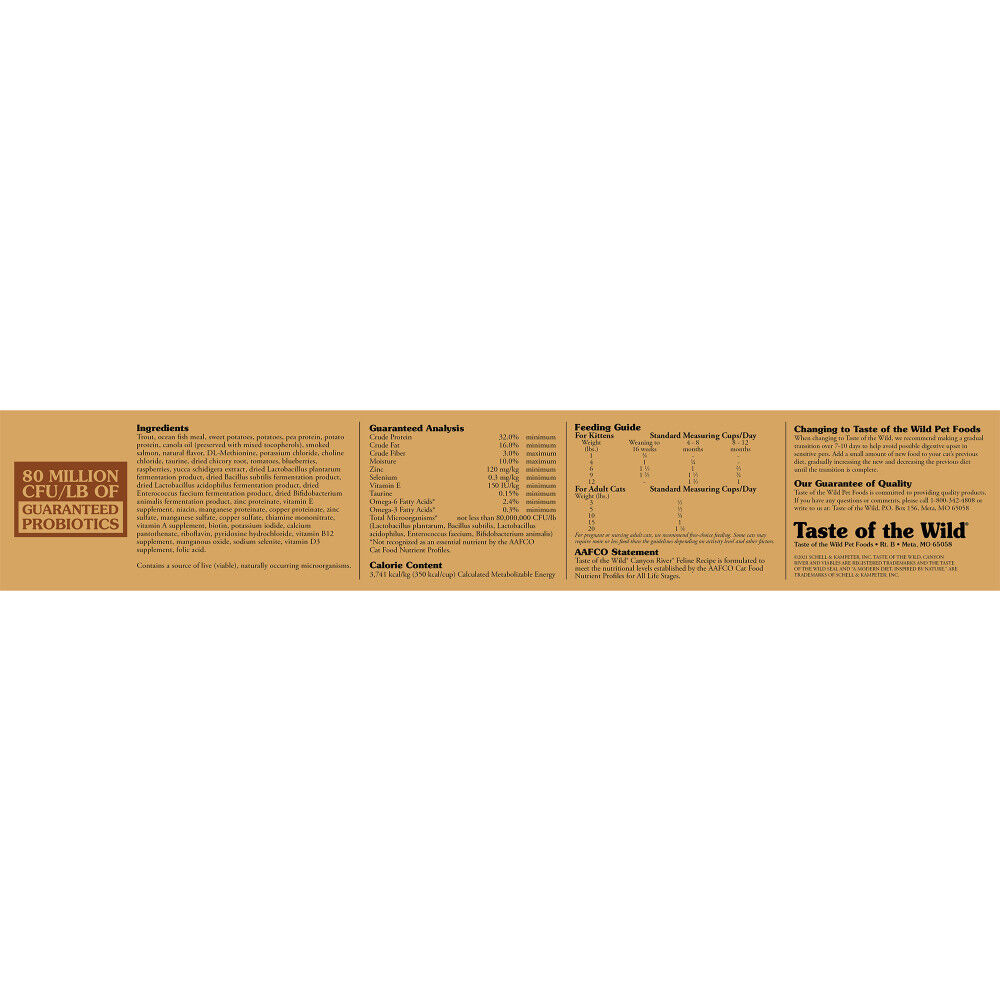 Taste of the wild canyon river feline formula cheap