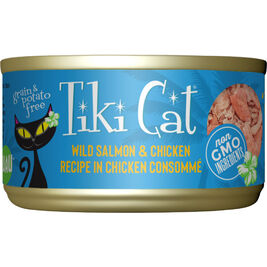 Tiki Cat Luau Canned Cat Food, Wild Salmon & Chicken, 2.8-oz