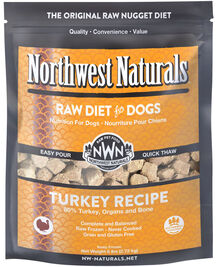 Northwest Naturals Raw Frozen Dog Food, Nuggets, Turkey