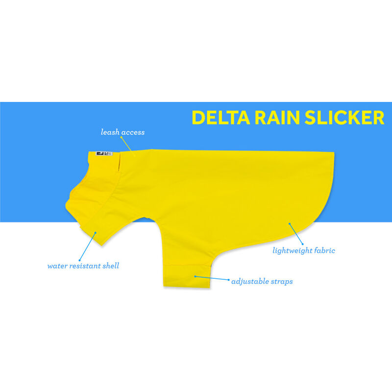 RC Pets Delta Dog Rain Slicker, Lemon, XX-Small image number null