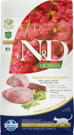 Farmina N&D Quinoa Dry Cat Food, Weight Management, Lamb