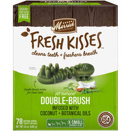 Merrick Fresh Kisses Dog Dental Treats, Coconut Oil, Extra Small, 78-count