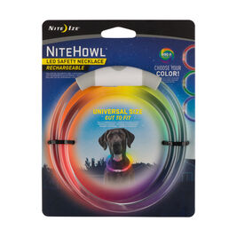 Nite Ize NiteHowl Rechargeable LED Dog Safety Necklace, Disc-O Select