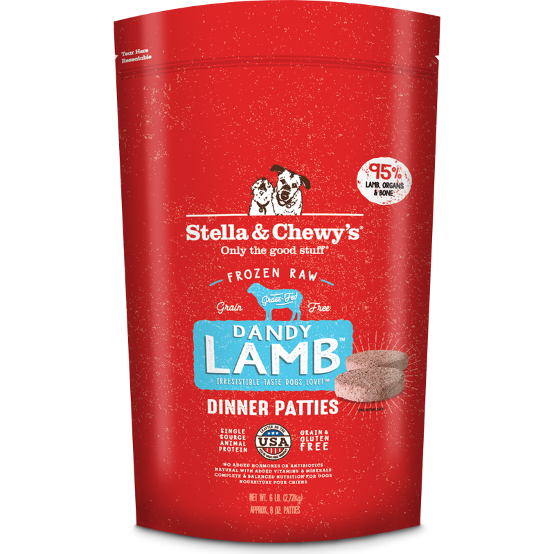 Stella & Chewy's Dinner Patties Raw Frozen Dog Food, Dandy Lamb, 6-lb image number null
