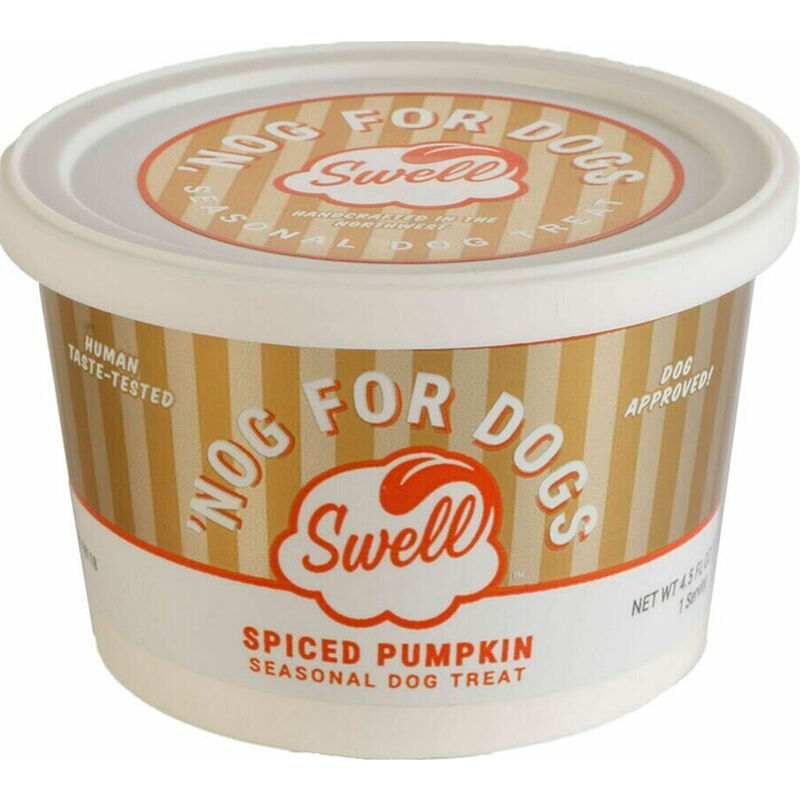 Swell Gelato Frozen Dog Treat, "Nog For Dogs" Spiced Pumpkin, 4-oz image number null