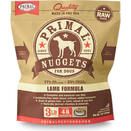Primal Raw Frozen Dog Food, Lamb