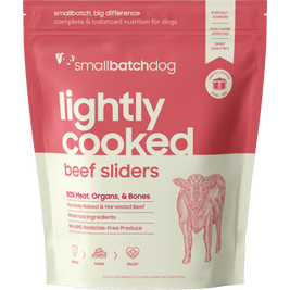 Small Batch Lightly Cooked Frozen Dog Food, Beef