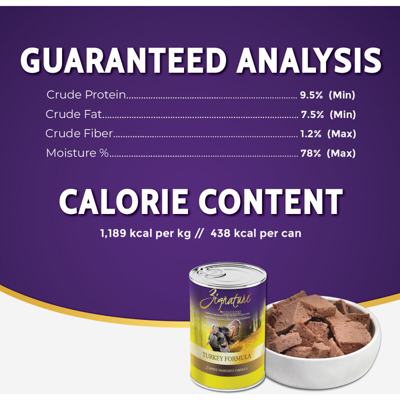 Zignature Limited Ingredient Canned Dog Food, Turkey, 13-oz image number null