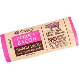 Etta Says! Snack Bar Dog Treat, Pork & Bacon, 1.5-oz
