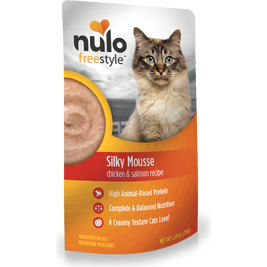 Nulo Freestyle Grain-Free Wet Cat Food, Silky Mousse, Chicken & Salmon