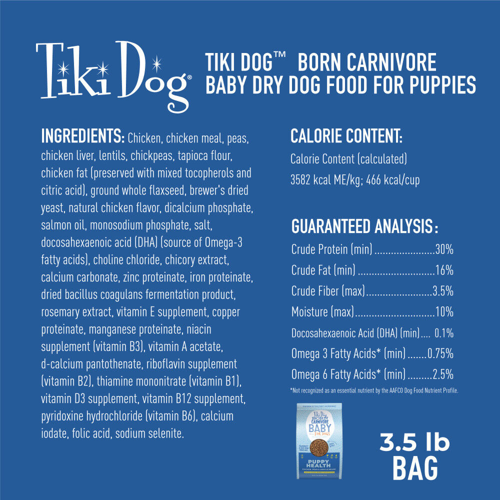 Tiki puppy sale food