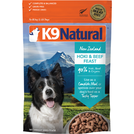 K9 Natural Freeze-Dried Dog Food, Hoki & Beef, 17.6-oz