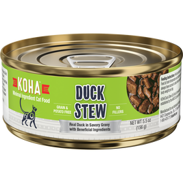 Koha Minimal Ingredient Stew Canned Cat Food, Duck