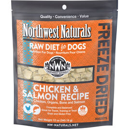 Northwest Naturals Raw Freeze-Dried Dog Food, Nuggets, Chicken & Salmon