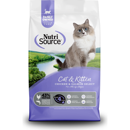 NutriSource Grain Free Dry Cat Food, Cat & Kitten, Chicken & Salmon