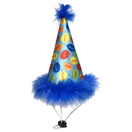 Huxley & Kent Pet Party Hat, Party Time Blue