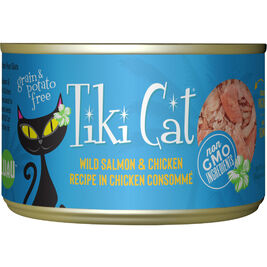 Tiki Cat Luau Canned Cat Food, Wild Salmon & Chicken, 6-oz