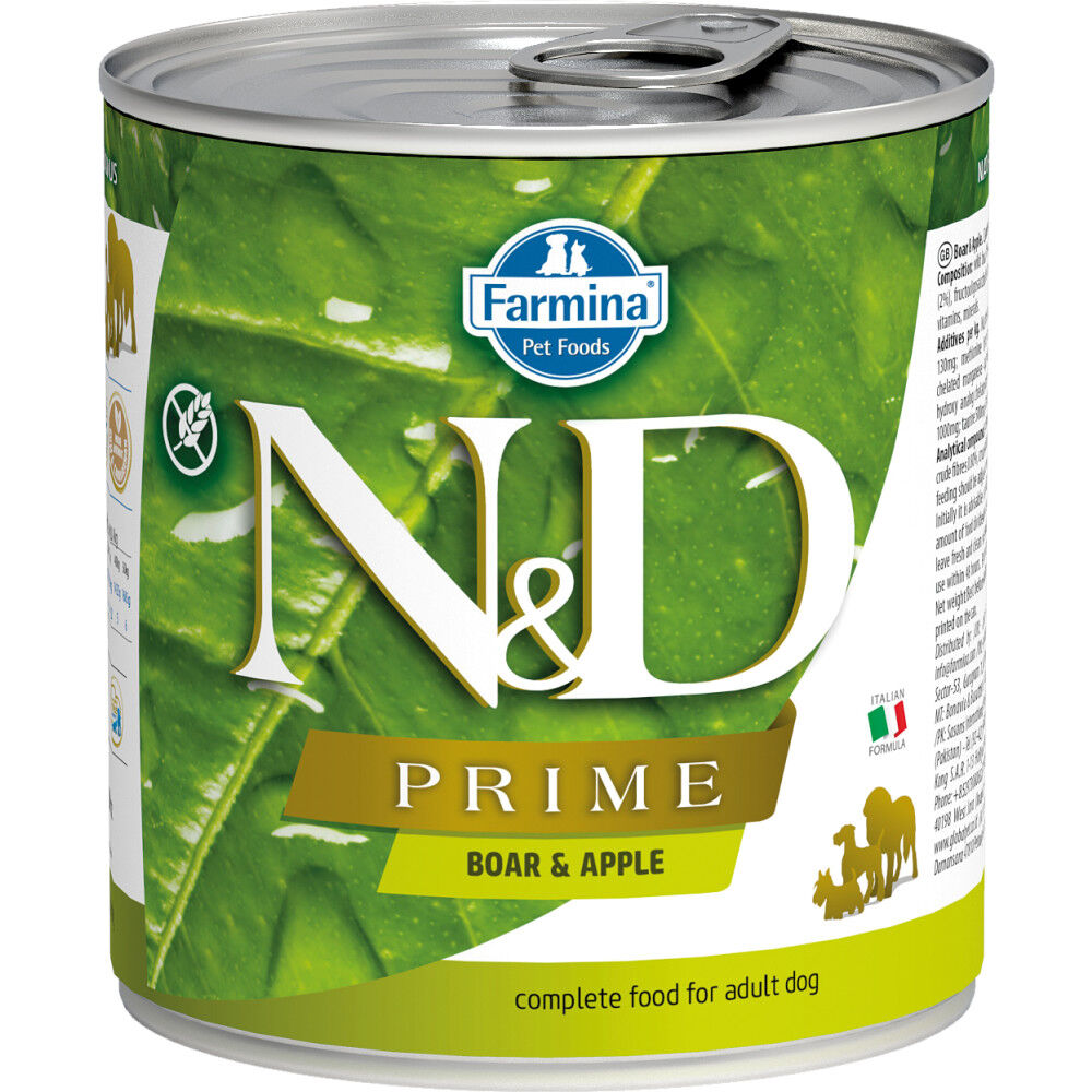 Mud Bay Buy Farmina N D Prime Canned Dog Food Boar Apple Adult 10 oz for USD 5.49 MudBay