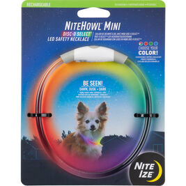 Nite Ize NiteHowl Rechargeable LED Dog Safety Necklace, Disc-O Select