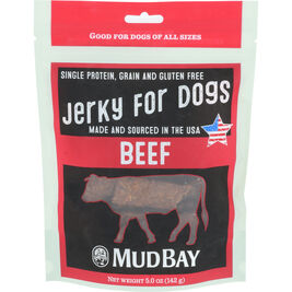 Mud Bay Jerky Dog Treats, Beef, 5-oz