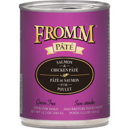 Fromm Pate Canned Dog Food, Salmon & Chicken, 12.2-oz