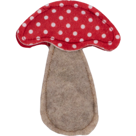 Doggie Styles and Kitty Too Lorraine Mushroom Felt Cat Toy with Catnip