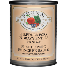 Fromm Four-Star Canned Dog Food, Shredded Pork in Gravy