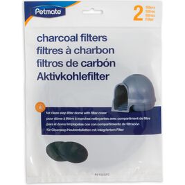 Petmate Booda Litter Box Charcoal Filters for Clean Step Litter Dome, 2-count