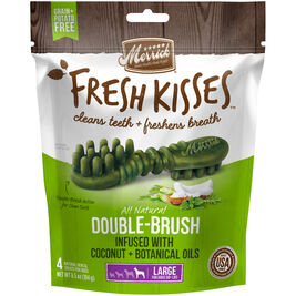 Merrick Fresh Kisses Dog Dental Treats, Coconut Oil, Large, 4-count