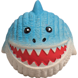 HuggleHounds Ruff-Tex Ball Dog Toy, Finn Shark, Small