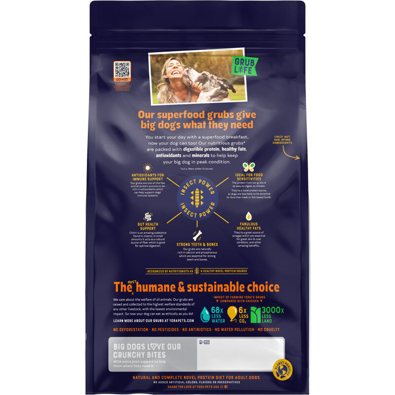 Yora Insect Superfood Dry Dog Food, Adult, Large Breed image number null