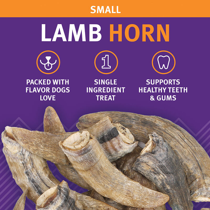 Icelandic+ Small Lamb Horn With Marrow Dog Treat, Small , 4-4.7in