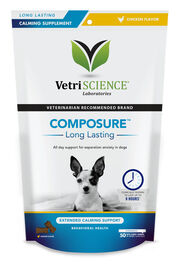 VetriScience Composure Long Lasting Calming Soft Chews Dog Supplement, Chicken, 50-count