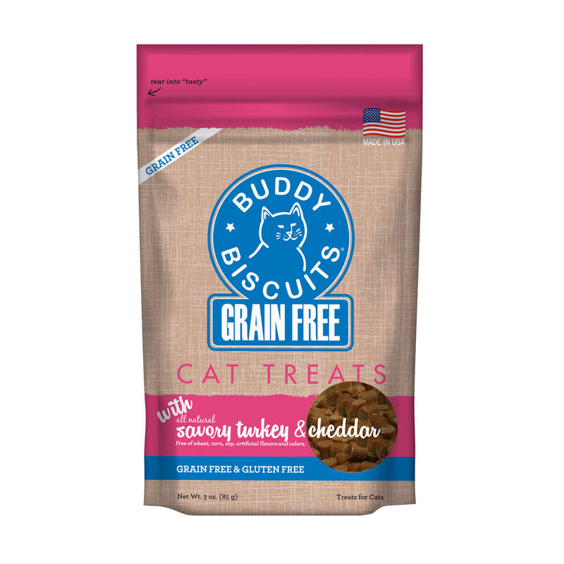 Buddy Biscuits Cat Treats, Turkey & Cheddar, 3-oz image number null