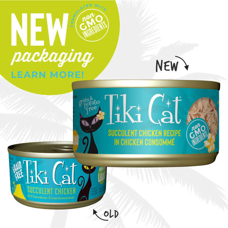 Tiki Cat Luau Canned Cat Food, Succulent Chicken, 2.8-oz image number null