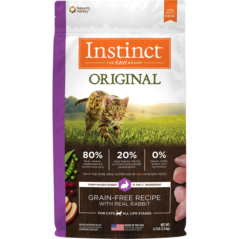 Mud Bay Buy Instinct Original Dry Cat Food Rabbit 4.5 lb for USD 33.99 MudBay