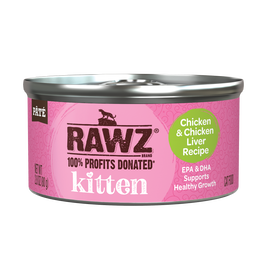 Rawz Kitten Pate Canned Cat Food, Chicken & Chicken Liver