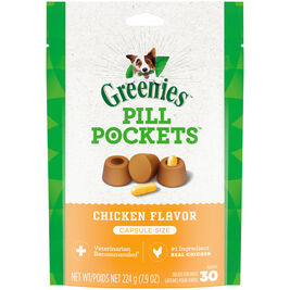 Greenies Pill Pockets Pill-Hiding Dog Treats, Chicken, 7.9-oz