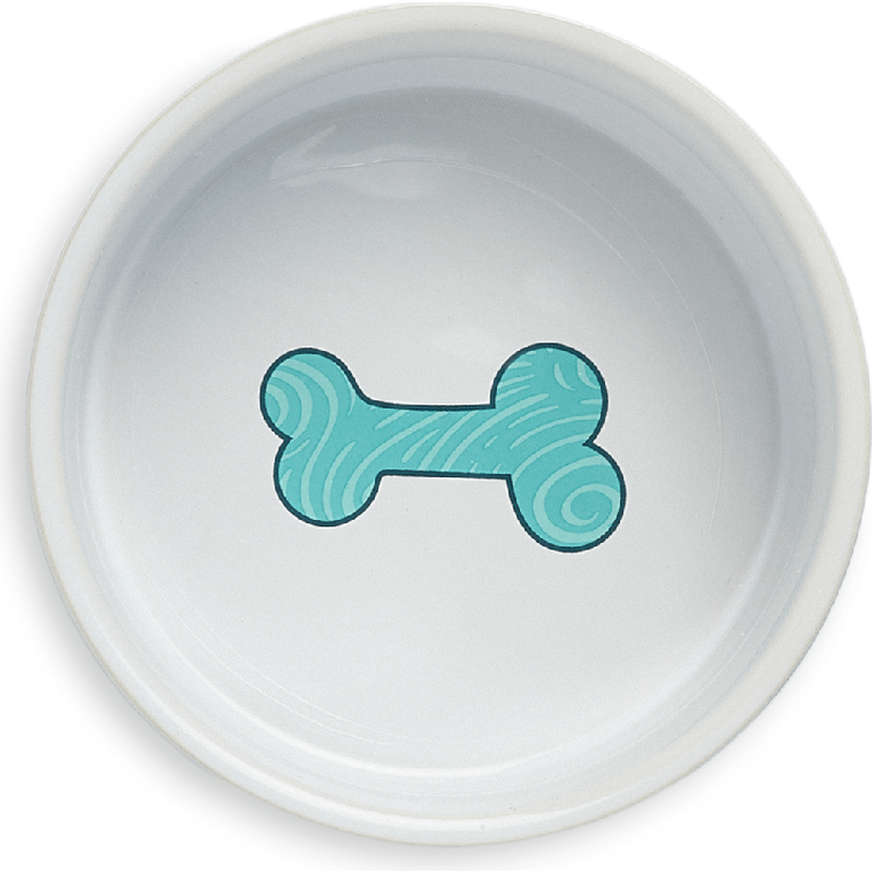 Mud Bay Round Dog Bowl, Salish Sea, 7-in, 5.5-cups image number null
