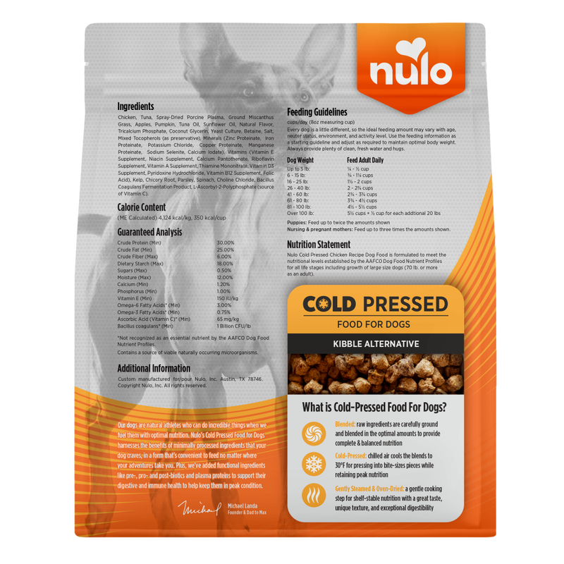 Nulo Cold Pressed Dry Dog Food, Chicken image number null