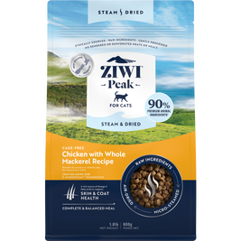 ZIWI Peak Steam & Dried Cat Food, Chicken & Mackerel, 1.8-lb