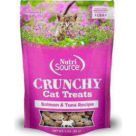 NutriSource Crunchy Cat Treats, Salmon & Tuna, 3-oz