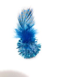 Boca Pet Tabby Tinsel Feather Puff Cat Toy