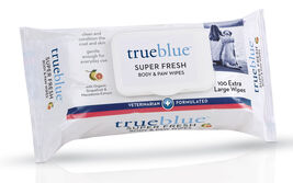 TrueBlue Super Fresh Body & Paw Wipes for Dogs, Grapefruit, 100-count