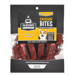 The Butcher's Companion Sausage Bites Dog Treats, Pork & Liver