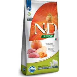 Farmina N&D Pumpkin Dry Dog Food, Boar & Apple, Adult, Medium & Maxi