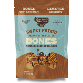 Gaines Family Farmstead Bones Dog Treats, Sweet Potato & Peanut Butter, 8-oz